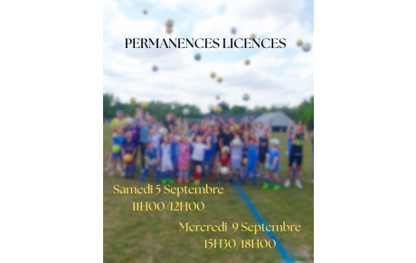 PERMANENCES LICENCES